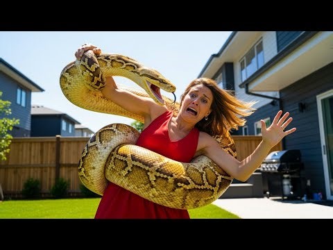 Backyard Emergency: Special Response Unit's Heroic Rescue of Girl from Giant Python Attack
