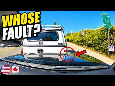 WHITE TRUCK BRAKE CHECKS ME INTO A CRASH! (WHO’S AT FAULT?)