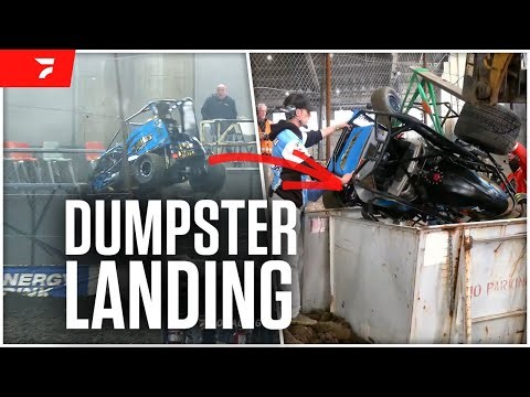 Car FLIPS Into DUMPSTER At The Tulsa Shootout!