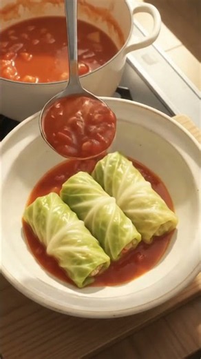 STUFFED & BRAISED CABBAGE ROLLS
