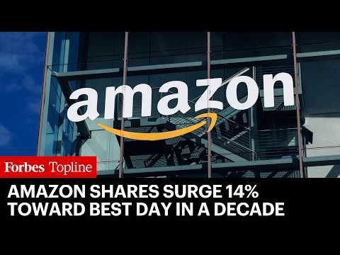 Amazon Shares Surge Toward Best Day In A Decade