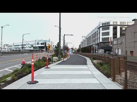 New walking, biking path opens along the Seattle Waterfront
