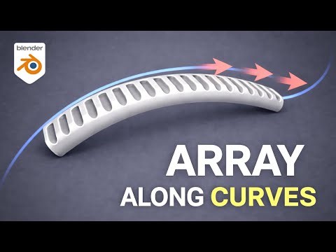 Array along CURVES in Blender (Hard Surface Modeling Tutorial)