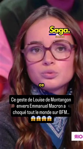 Ce geste de Louise de Montangon envers Emmanuel Macron a choqué tout le monde sur BFM ! 😱