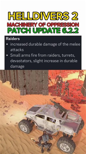 Raiders BUFF After Patch Update 6.2.2 - Helldivers 2