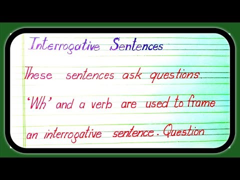 Definition of interrogative sentences | What are interrogative sentences | Types of sentences