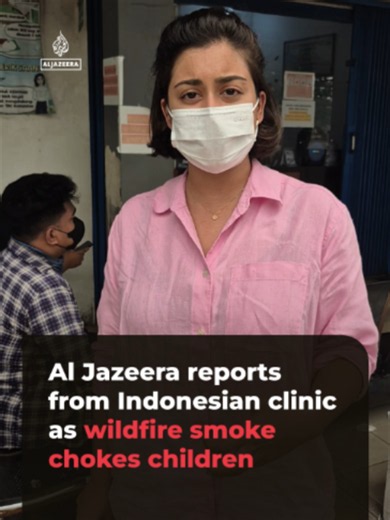 Al Jazeera’s Jessica Washington is inside a health clinic in Indonesia’s West Kalimantan, where babies and young children are repeatedly seeking treatment as weeks of hazardous wildfire smoke and falling ash make it difficult to breathe.