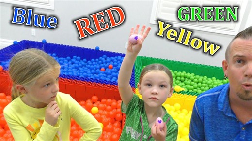 Lego Ball Pit In Our Color Scavenger Hunt!