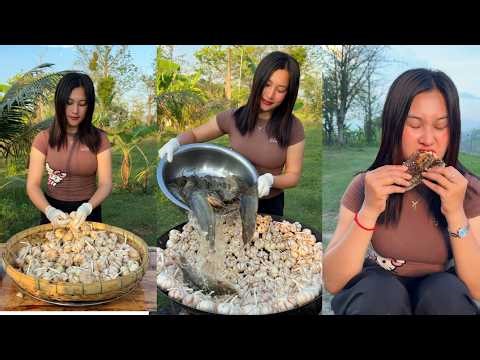 Amazing cooking wash fish with garlic deep fried recipe