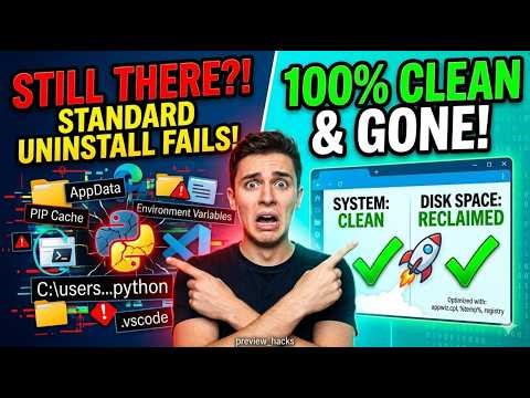 TRULY Uninstall 📂Python & VS Code: Don't Leave Trash Behind!🛠️