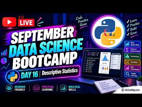 September Data Science Bootcamp | Day 16 | Descriptive Statistics