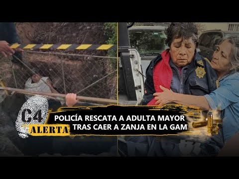 ¡Héroes! Policías rescatan a adulta mayor que cayó en una zanja de más de 2 metros en la GAM
