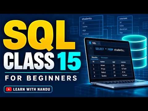SQL Class | Introduction to SQL for Beginners#sql #sqlforbeginners #sqltutorial #learnsql #dax