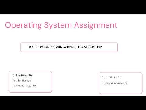 Round Robin Scheduling Algorithm Explained with Example | Gantt Chart | Operating System