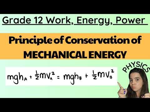 Grade 12 Work Energy Power: Mechanical Energy