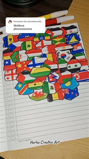 Part 98. Bendera Moldova 🇲🇩✨ drawing your flags as cute stones #flagart
