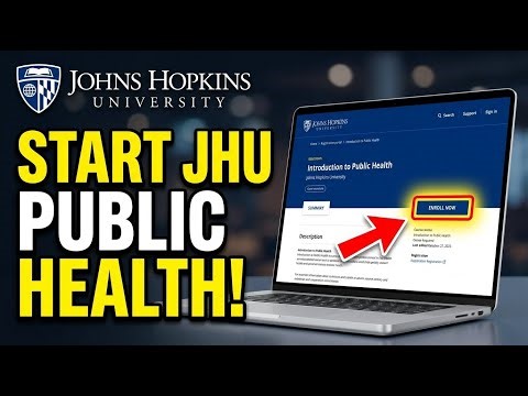 How to start a public health course with Johns Hopkins University - Easy Tutorial