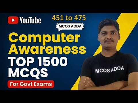 Computer Awareness MCQs 451 to 475| 1500 Questions | MCQS ADDA #computermcq #mcqsadda #computermcqs