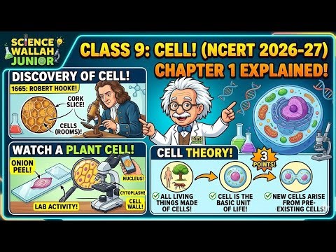 CLASS 9 |SCIENCE NEW SYLLABUS 2026-27 | CHAPTER -1 CELL PART-1| DISCOVERY OF CELL & THEORY | NCERT| 