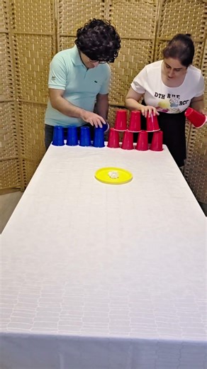 “Cup Stacking Challenge 🥤🎯”
