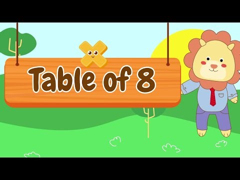 Table of 8 | Learn Multiplication Table of Eight for Kids | Table of Eight | Multiplication Table