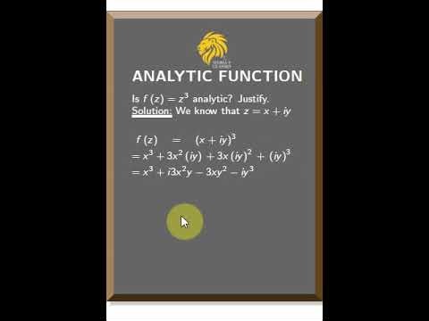 Analytic function - CR equation - Problem 1 #analyticfunction #education #exam