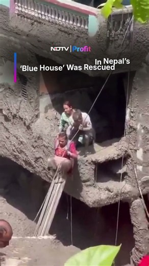 WATCH: Family Trapped Inside Nepal’s Viral ‘Blue House’ Rescued | #shorts