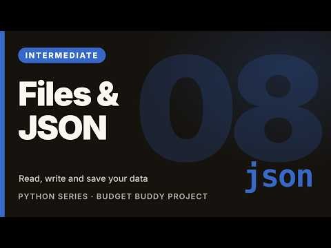 Python Files & JSON Tutorial: Read, Write, open() and json Module | Python Part 8