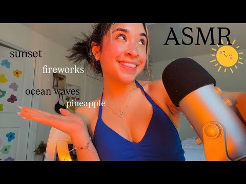 ASMR || summer trigger words + hand movements/sounds ☀️🍉