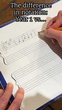 The difference in musical notation, Year 1 vs. Year 30 #piano #music #notes #notation #write