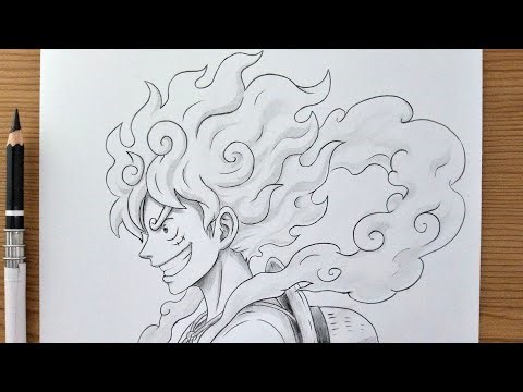 How To Draw Monkey D Luffy Gear 5 Side Profile || One Piece Pencil Drawing Tutorial