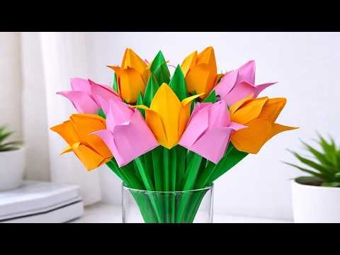 Easy Origami DIY Water Lily flowers with Paper | Paper Flowers Making