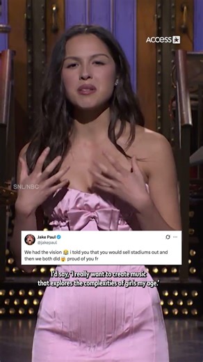 #JakePaul is responding to his shout out in #OliviaRodrigo's 'SNL' monologue