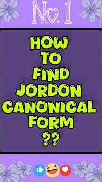 How To Find Jordon Canonical Form | Characteristics polynomial | Minimal Polynomial | #linearalgebra