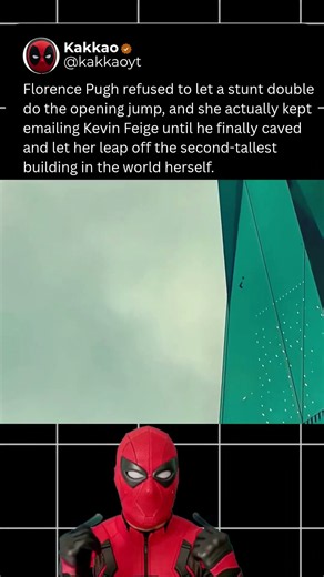 She Jumped Off The Second-Tallest Building Herself 😳🪂 #thunderbolts #florencepugh #shorts