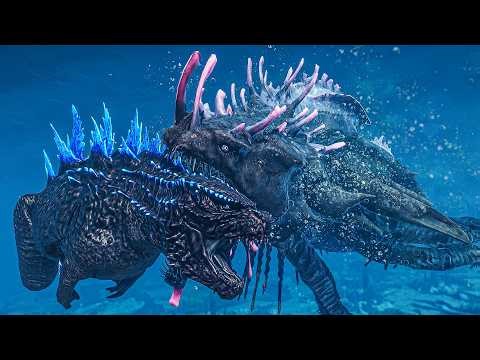 Godzilla vs Titan X: Apex Battle with Megalodon & Leviathan | JWE 2 Mods