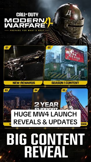HUGE MW4 LAUNCH REVEALS & UPDATES #gaming #callofduty #mw4 #modernwarfare4 #warzone