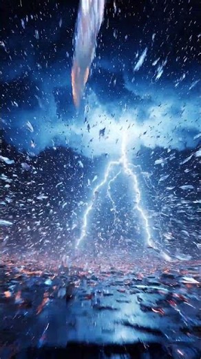 Lightning on another planet 🔥 #alien #storm #extreme