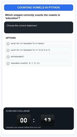 Count vowels question python for beginners #coding #interview #code #share