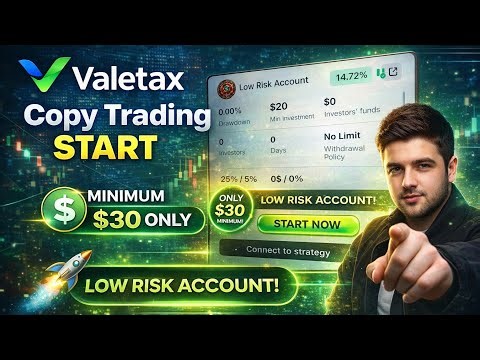 Valetax Copy Trading Start Guide | Low Risk Strategy from $30 | Step by Step Setup 2026