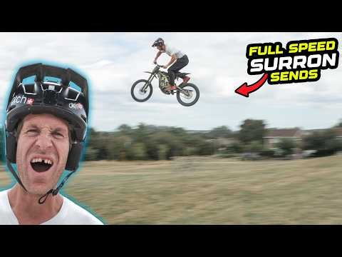THIS ELECTRIC DIRT BIKE GAP WAS WAY TOO BIG - FULL SPEED SURRON SENDS!