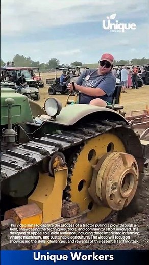 Vintage Tractor Power Pull: Heavy Tracked Tractor Plowing Through Deep Mud