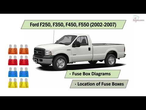 Ford F250, F350, F450, F550 (2002-2007) Fuse Box Diagrams
