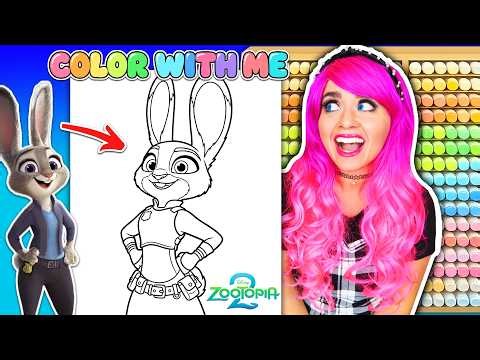 Let's Color Judy Hopps from Zootopia 🐰 Ohuhu Art Markers | COLOR ALONG WITH KIMMI