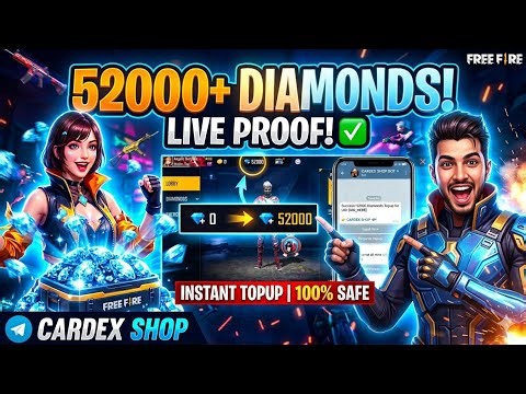 I Top-up 50,000 Diamonds for Subscriber! 😱 | Cheapest Free Fire Topup Bot 💎
