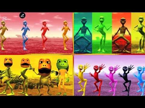 ALIEN COLORS DANCE CHALLENGE 👽🌈 | Funny Green, Red, Blue & Yellow Aliens