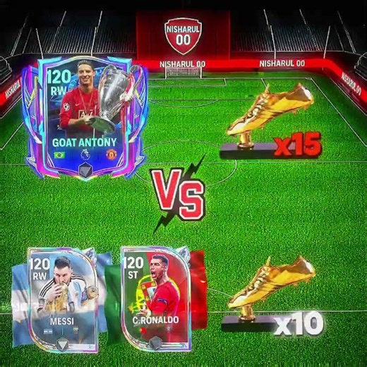 GOAT Antony 🆚 C.Ronaldo X Messi 😱|who wins ? #fcmobile #eafc