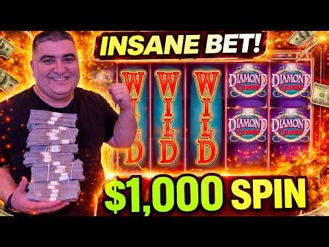 $1,000 Spins Landed A LIFE-CHANGING JACKPOT on DIAMOND QUEEN! 😱💰