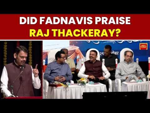 Fadnavis, Uddhav And Raj Thackeray Share Lighthearted Moment On One Stage | India Today