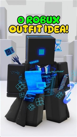 Best 0 Robux Outfit Idea With Free Items Blue Avatar! #roblox #shorts